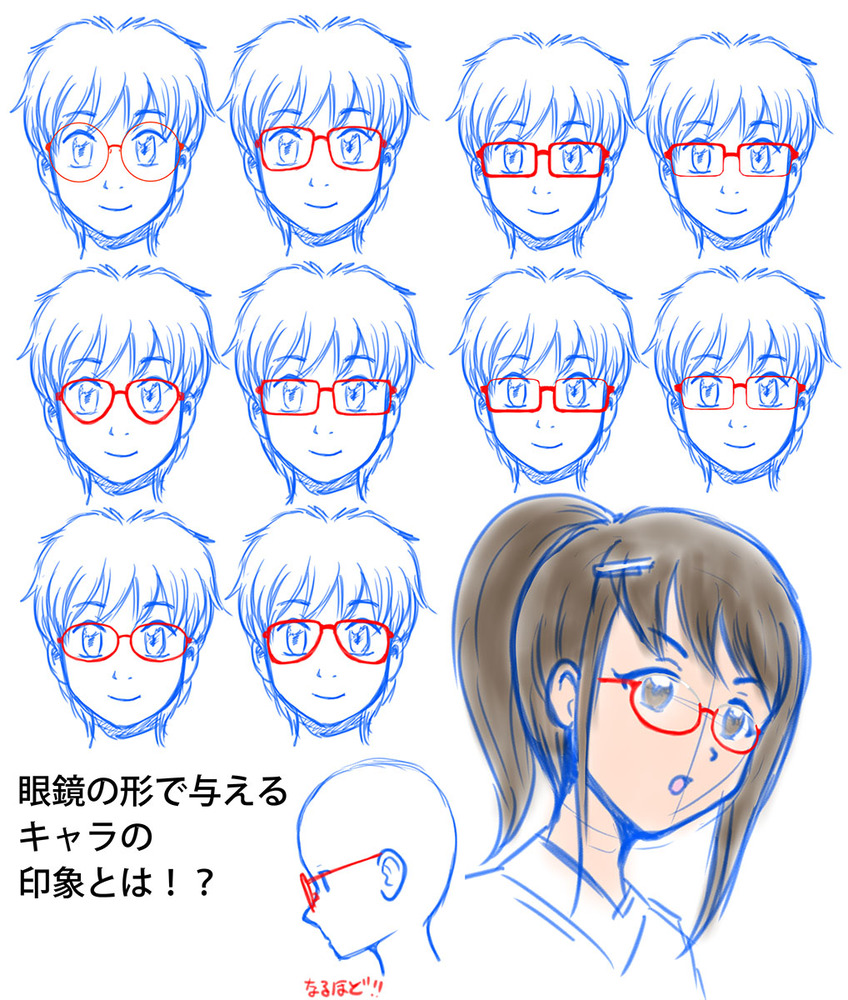 眼鏡の練習