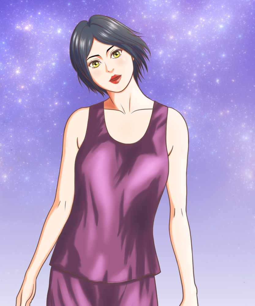 髪の毛のなびきの描き方イラレポ