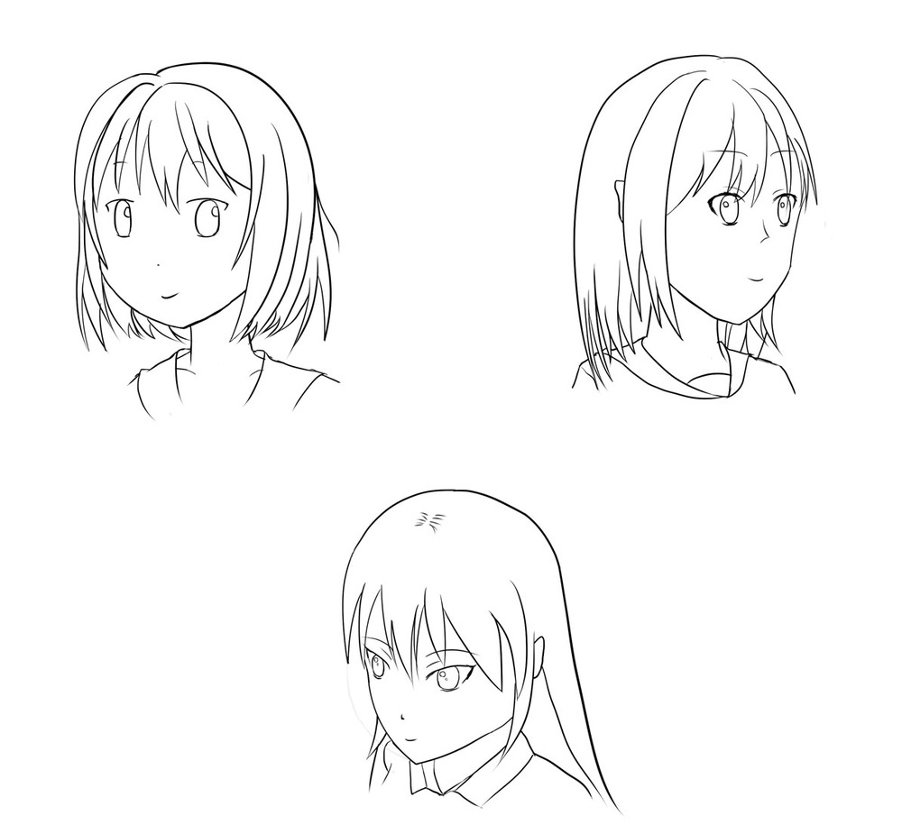 髪型練習三人娘