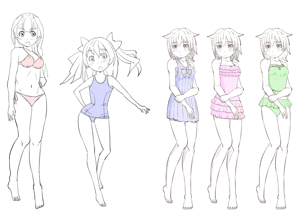 水着の練習