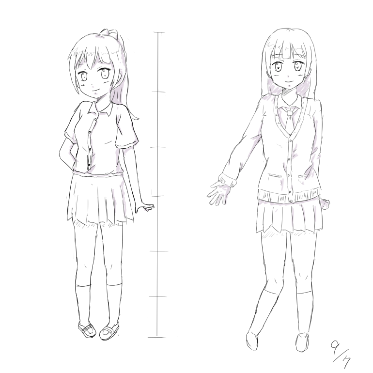 制服の練習