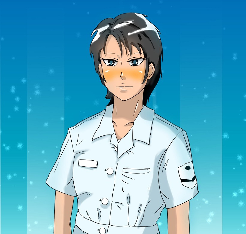 服の皺の練習