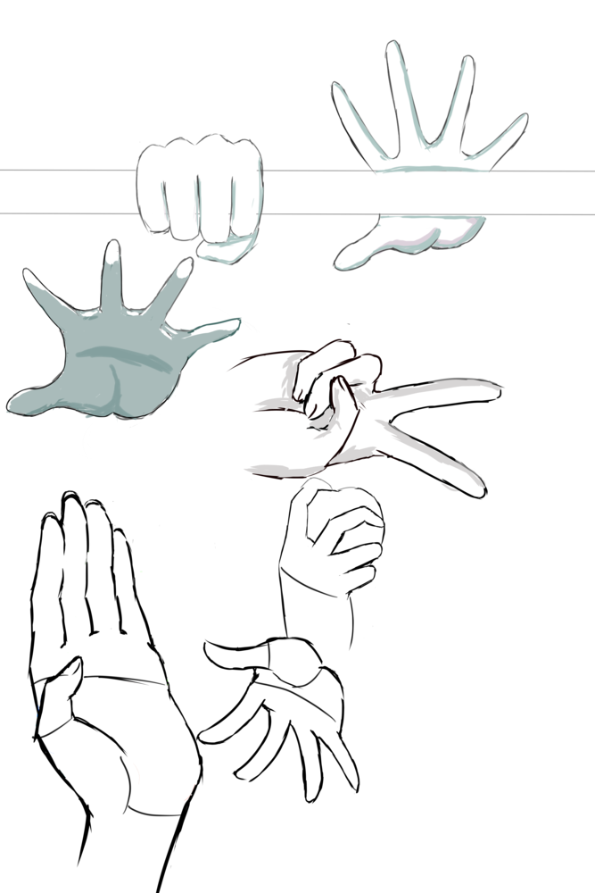 手の描き方　イラレポ