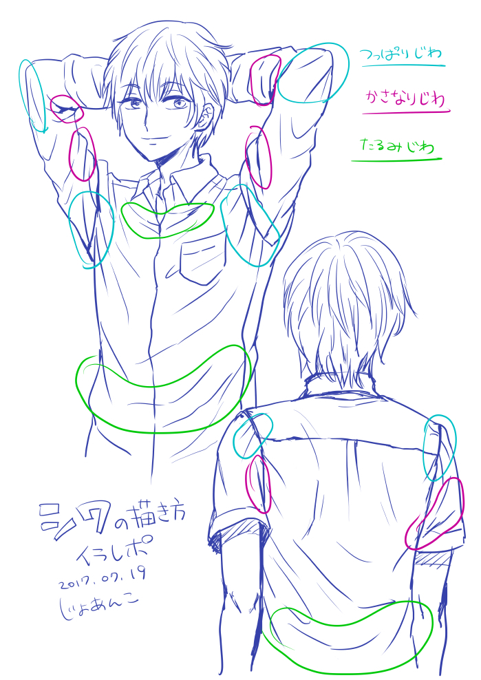 服のシワ