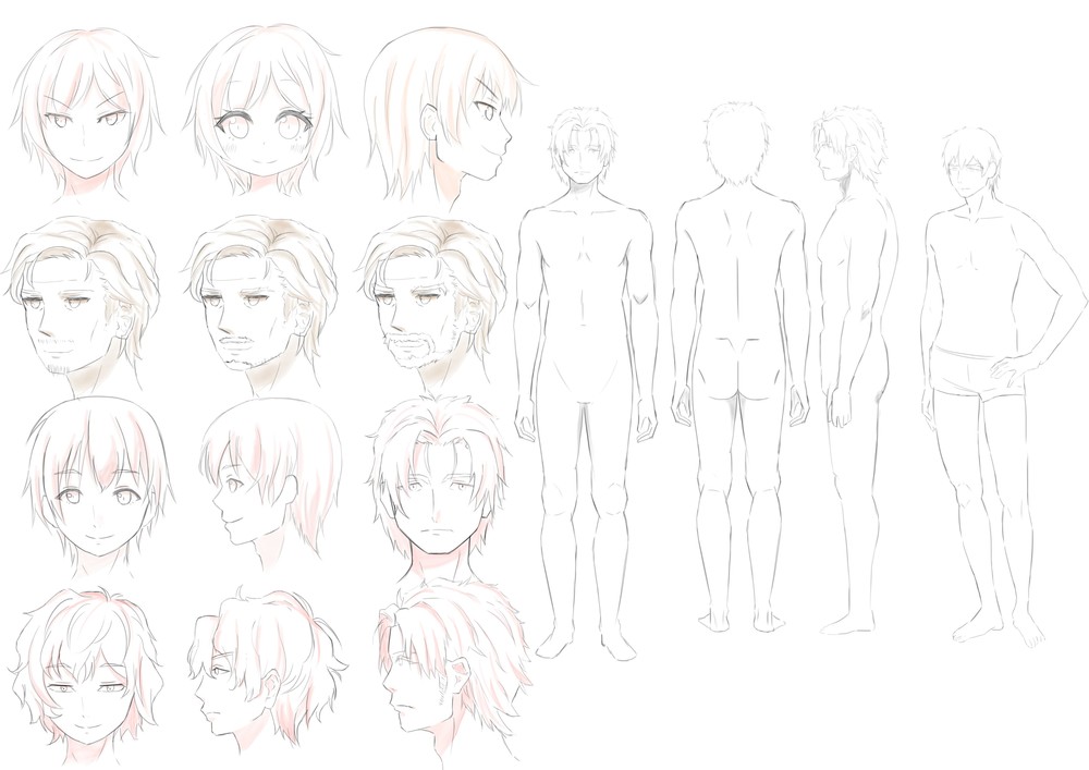 男性キャラの描き方