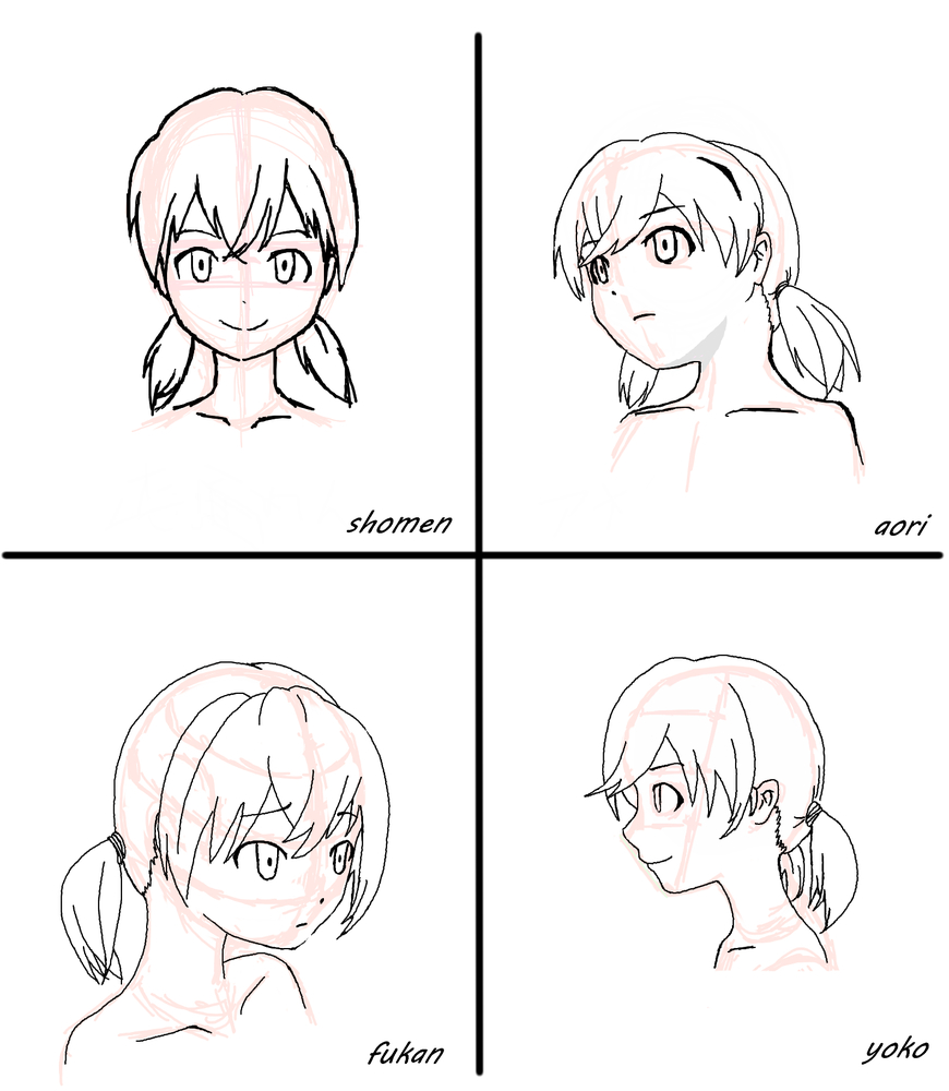 顔の角度練習