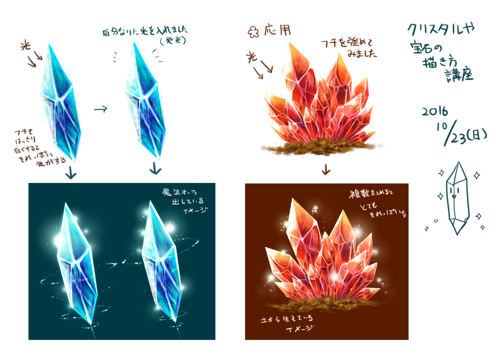 クリスタル練習！