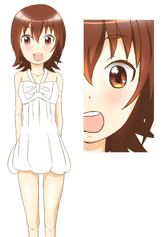 目の描き方（色塗り）