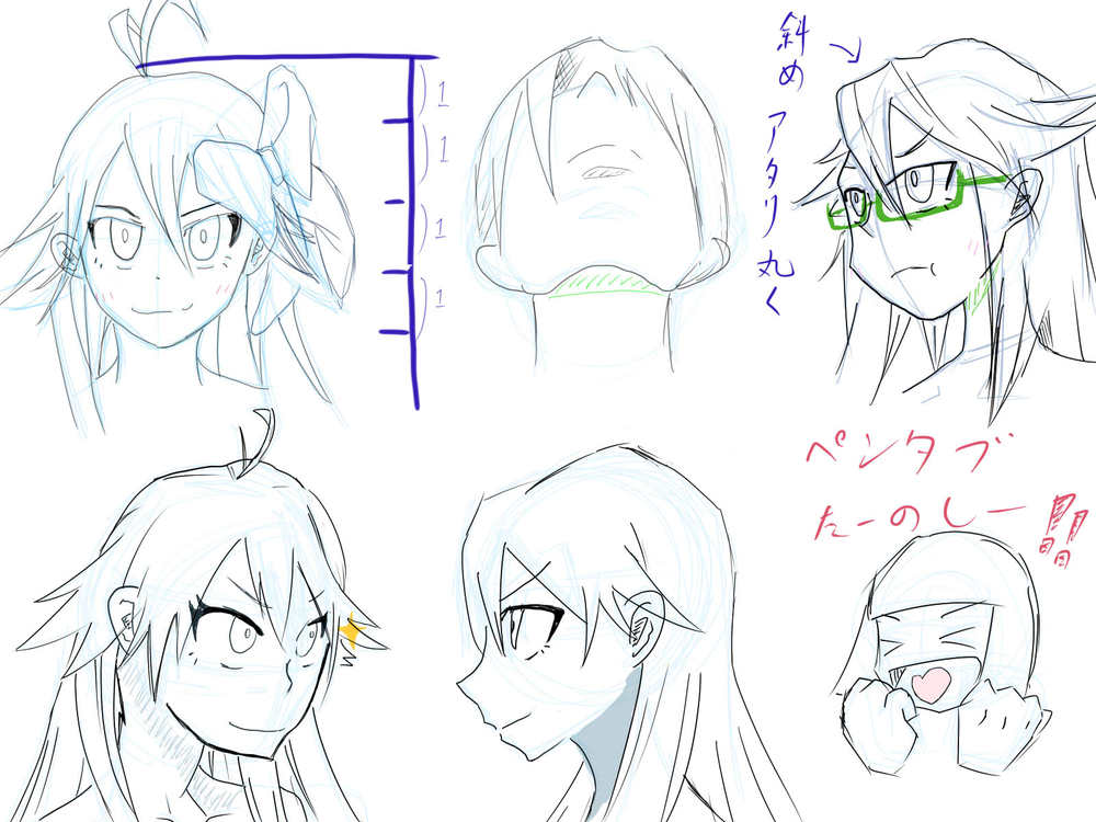 顔のアタリ