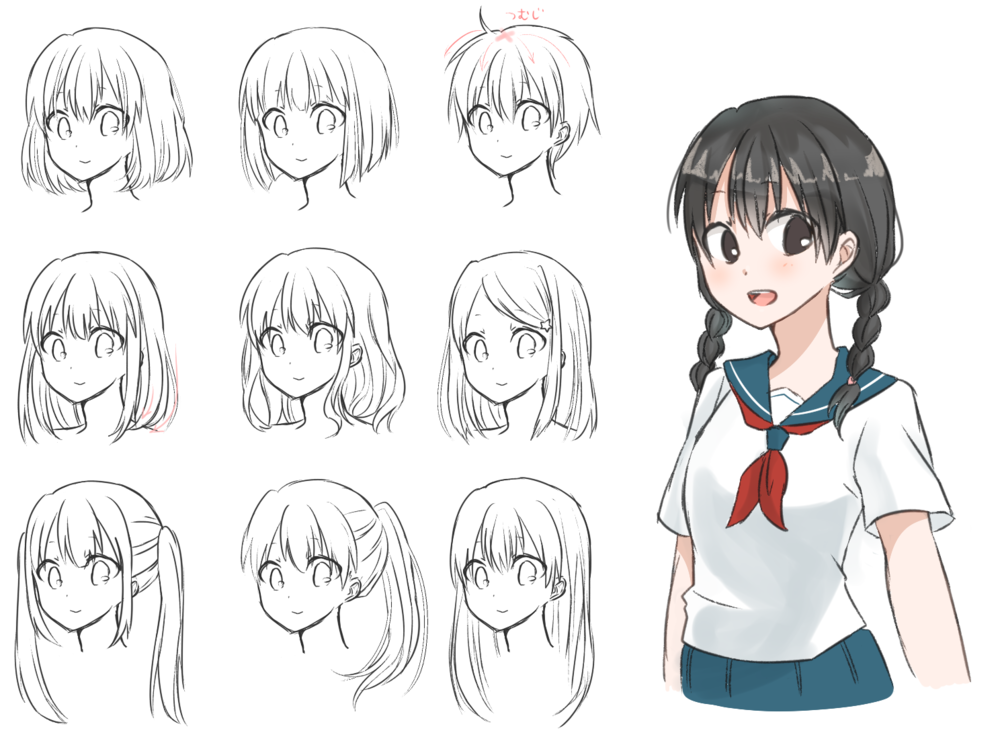 髪のイラレポ