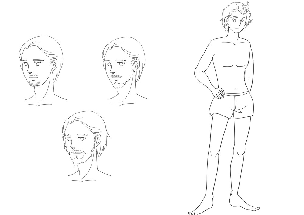 おっさん描くの難しい
