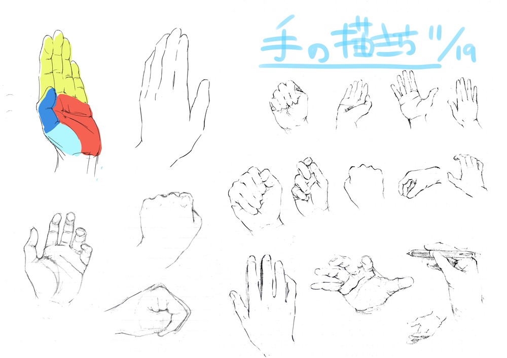 手の描き方