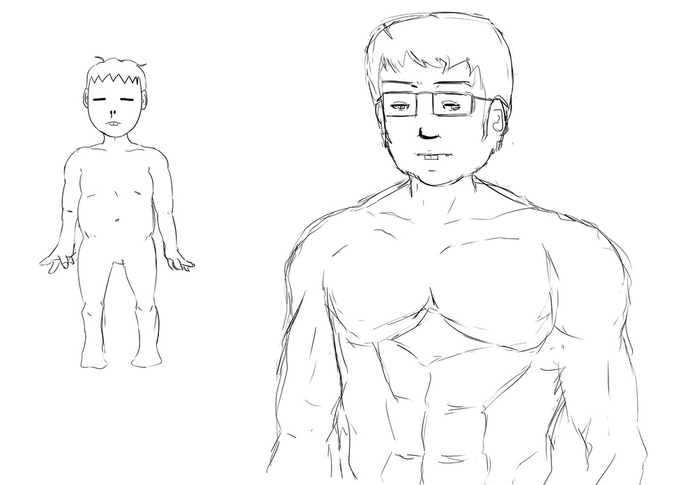 男性を描く練習
