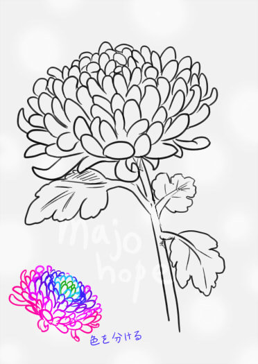花を描くッ！