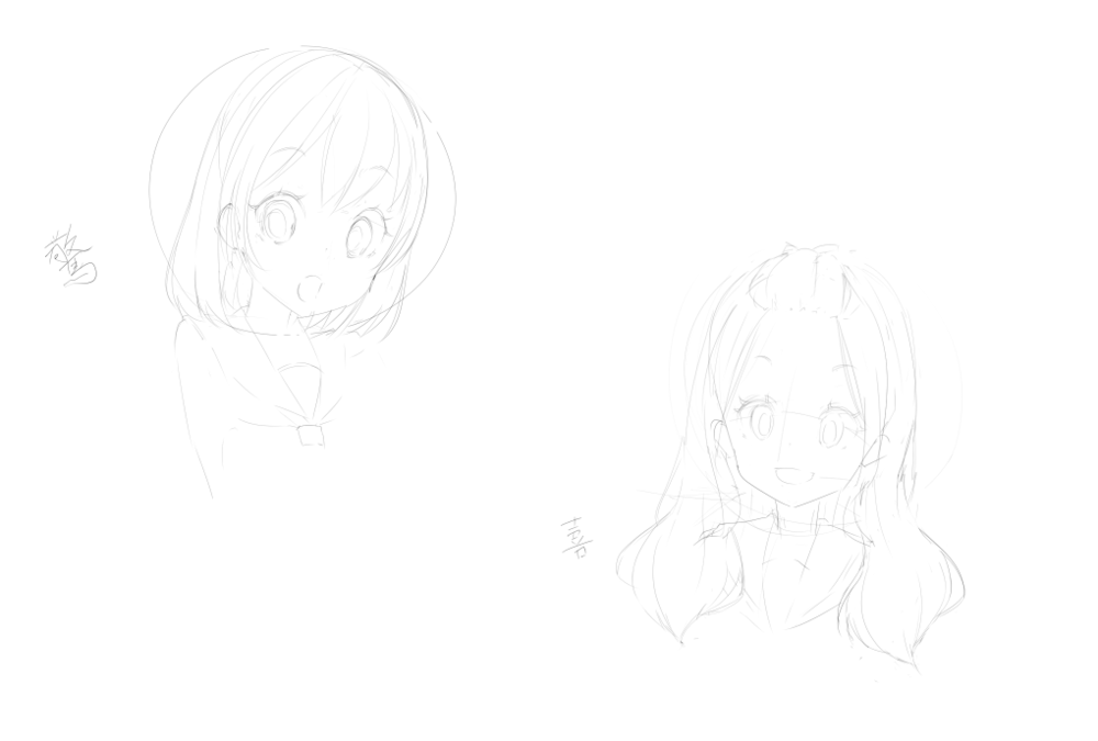 いつも同じ表情ばかり描くので