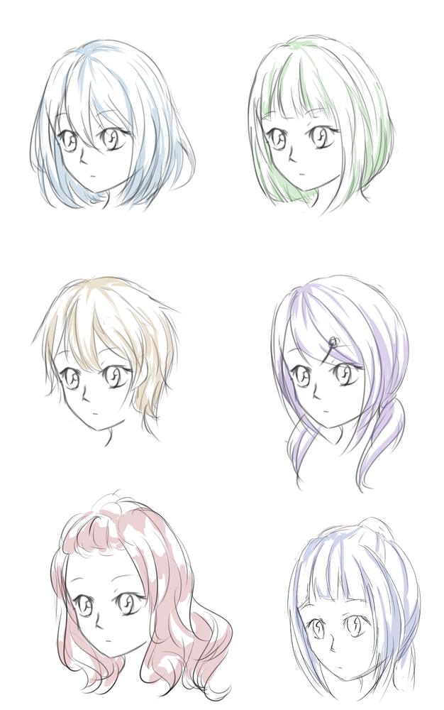 髪の描き方