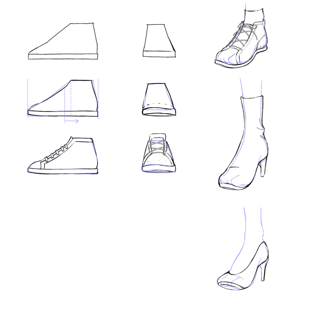 靴の描き方
