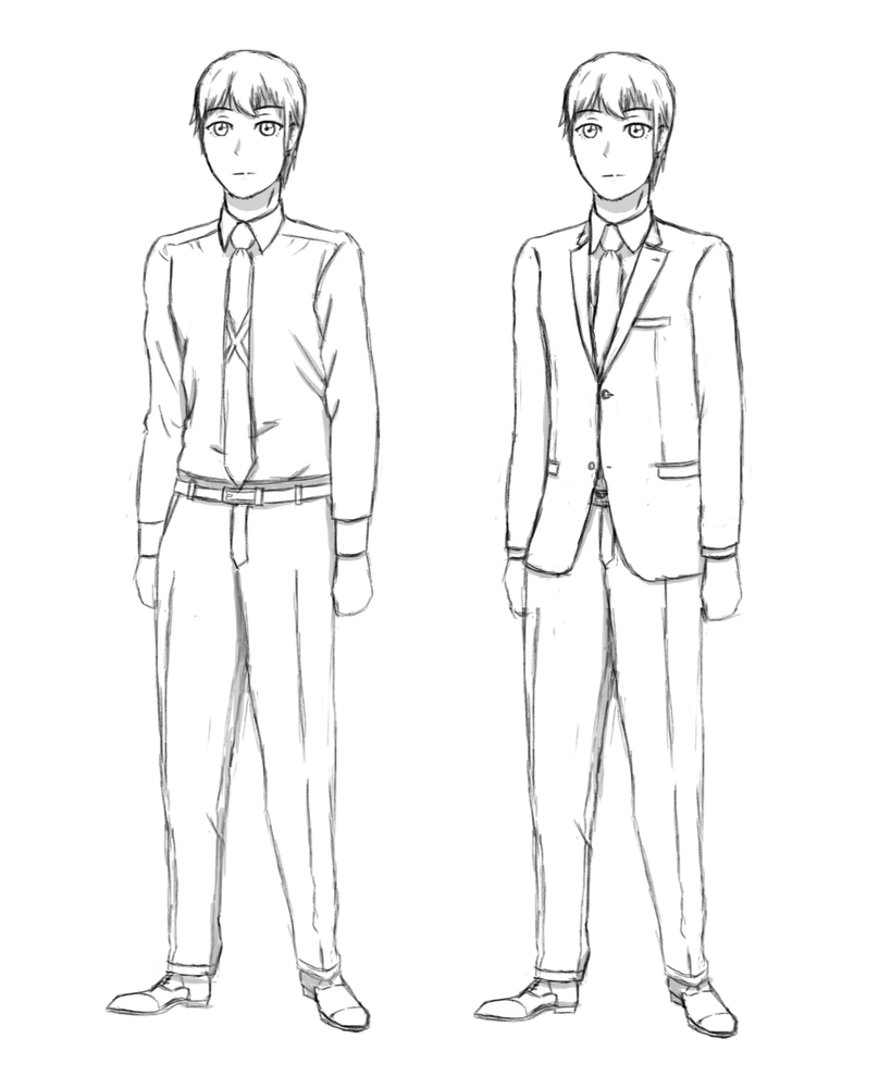 スーツの描き方
