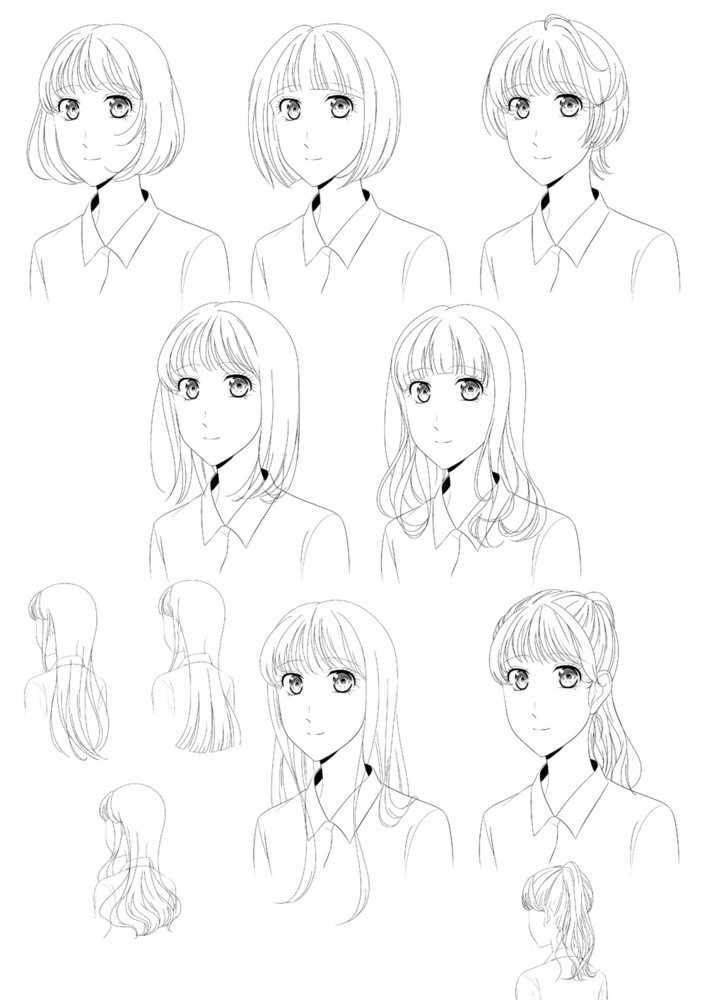 髪の描き方
