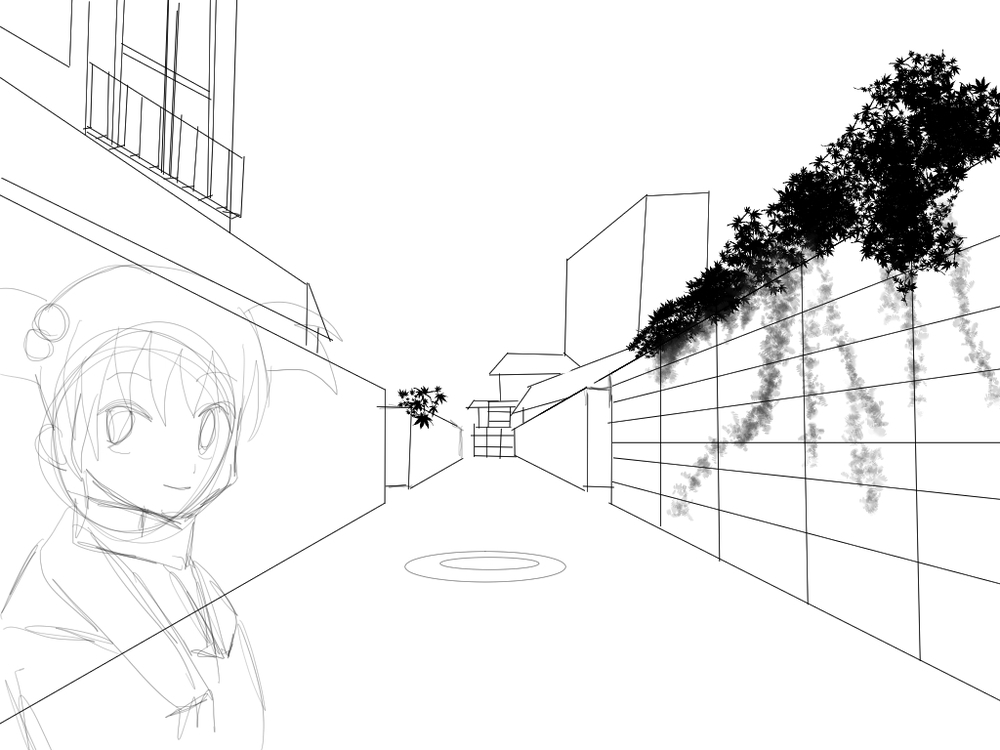 一点透視