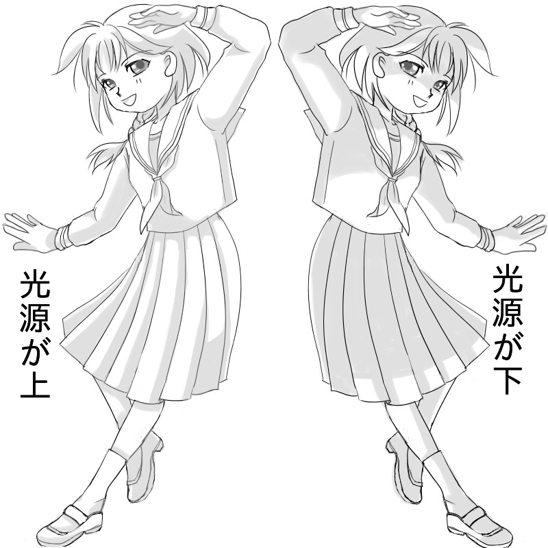 陰影のつけ方講座をやってみた～