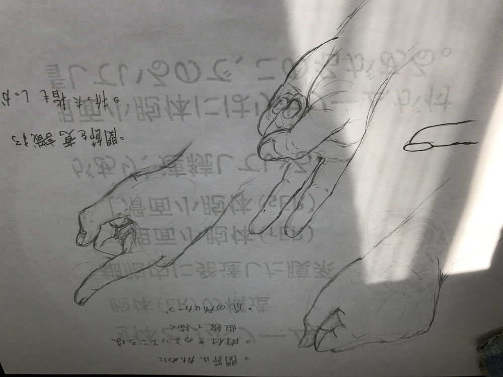 手の練習