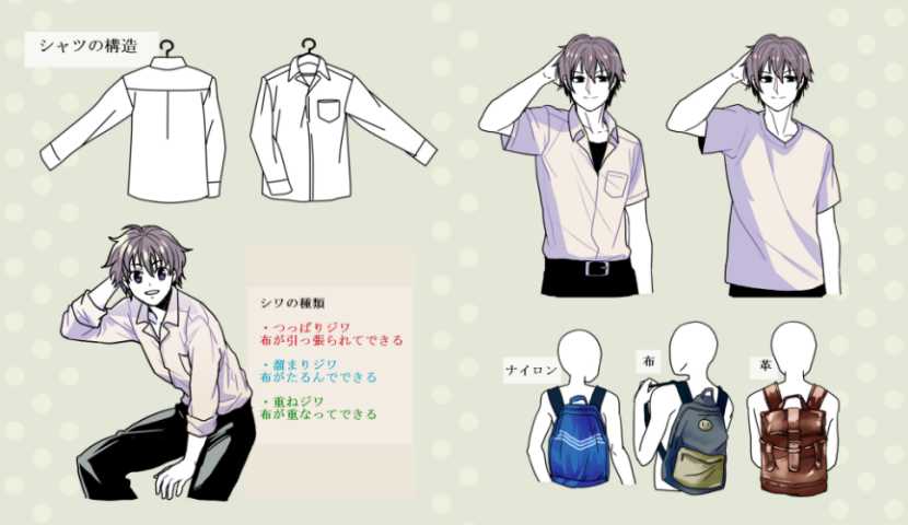 服のシワ
