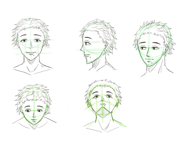 練習：顔の描き方