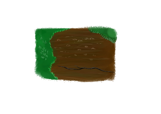 地面を描く（荒れた土）