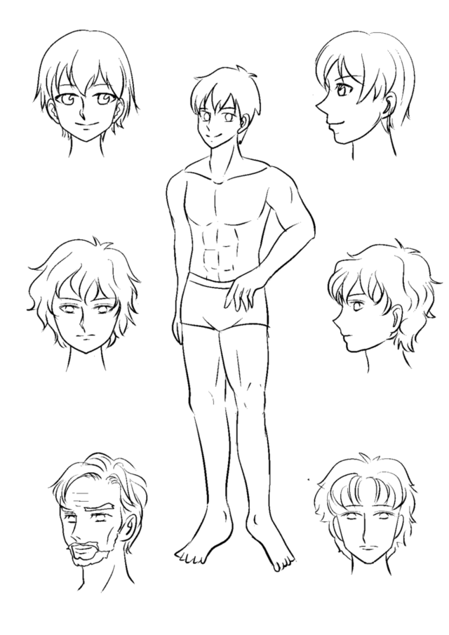 男性キャラクターの描き方