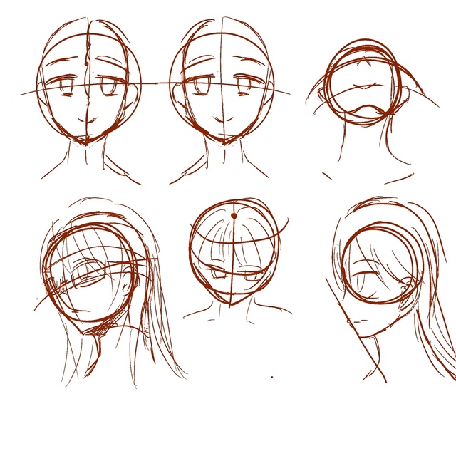 女性　顔の描き方