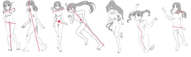 ポーズ　模写