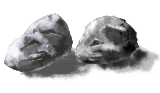岩の描き方