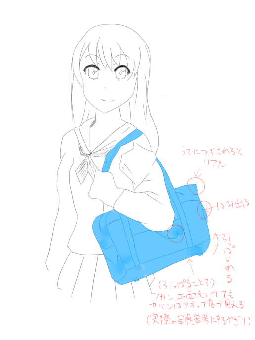 女子高校生の鞄　ナイロン