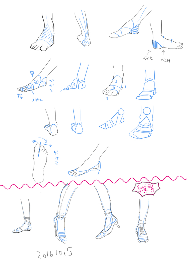 足の描き方