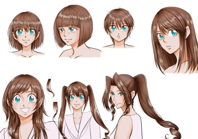 髪の描き方イラレポ