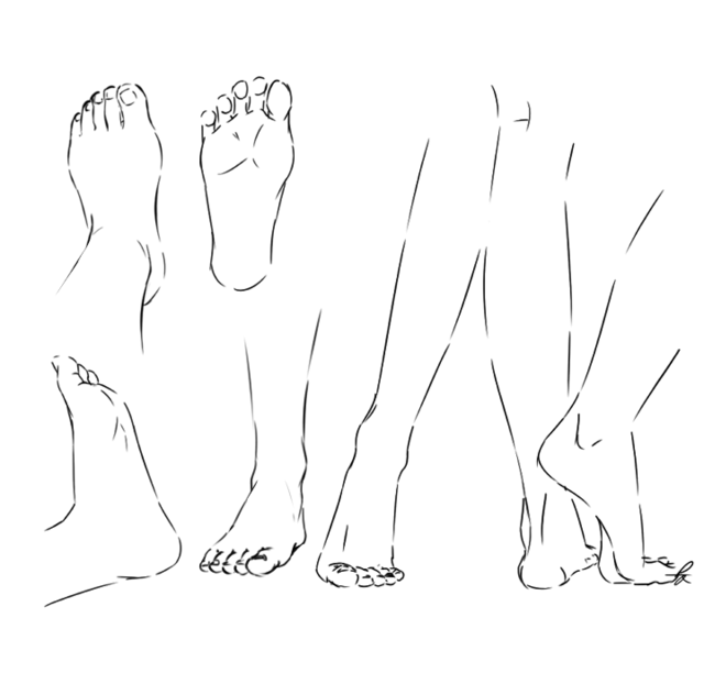 足の描き方講座