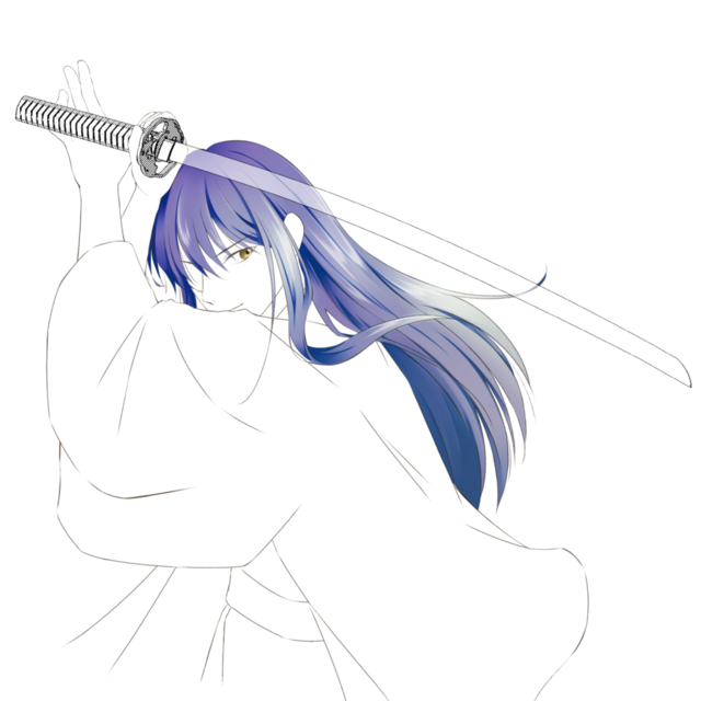 髪の毛の塗り方