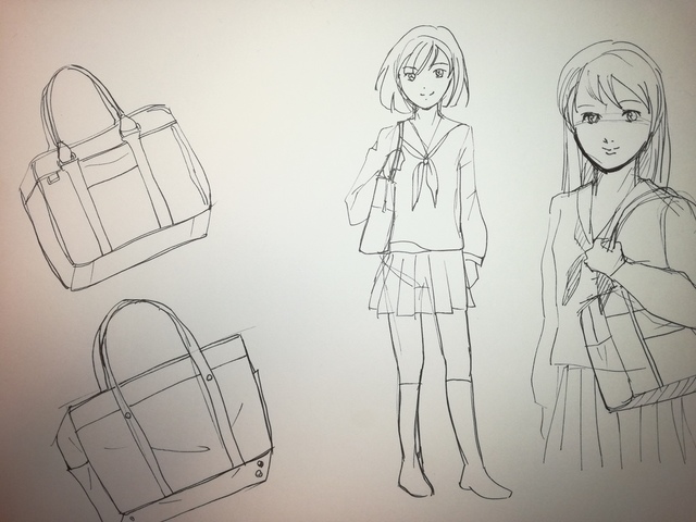 女子高校生 withバッグ