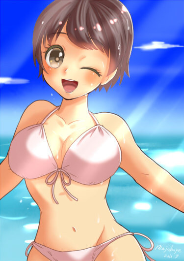 水着女子を描くッ！