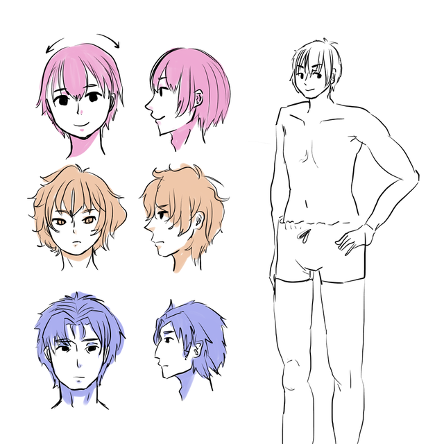 かきました男