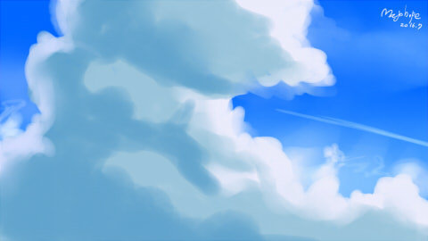 夏の青空を描くッ！