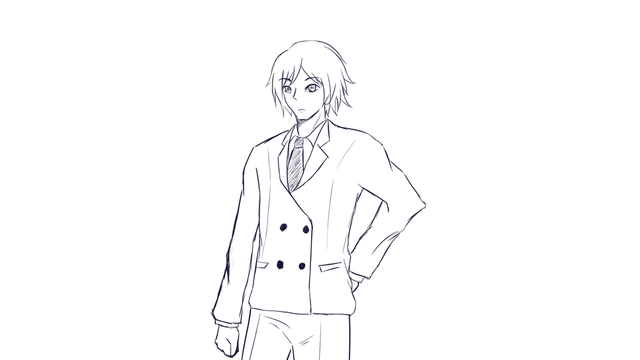 男子制服描き方レポ