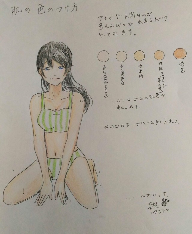 肌の塗り方