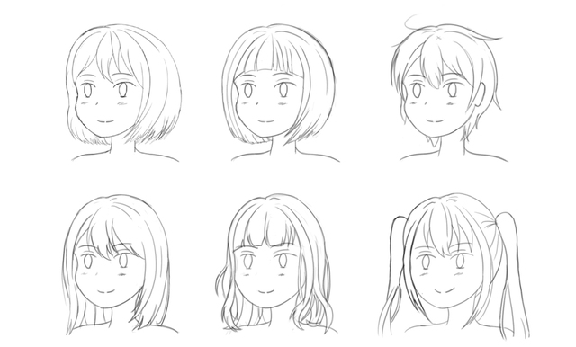髪の描き方