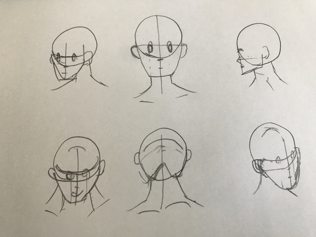 顔の描き方、アタリ