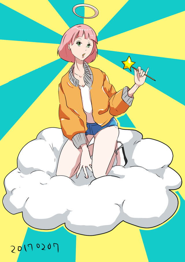 アニメ塗りのキャラクターを描く