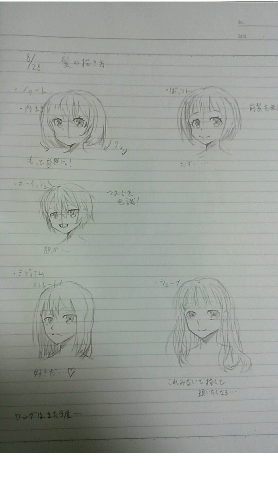 髪の毛のかき方