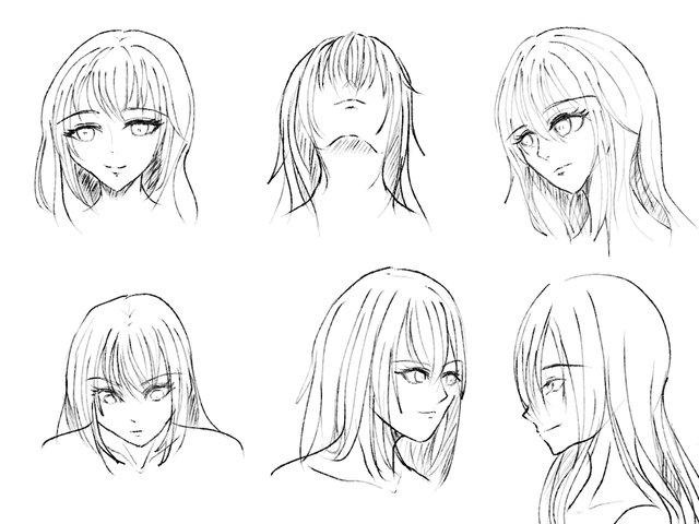 女性の顔練習