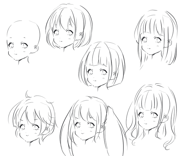 色んな髪形（女の子）